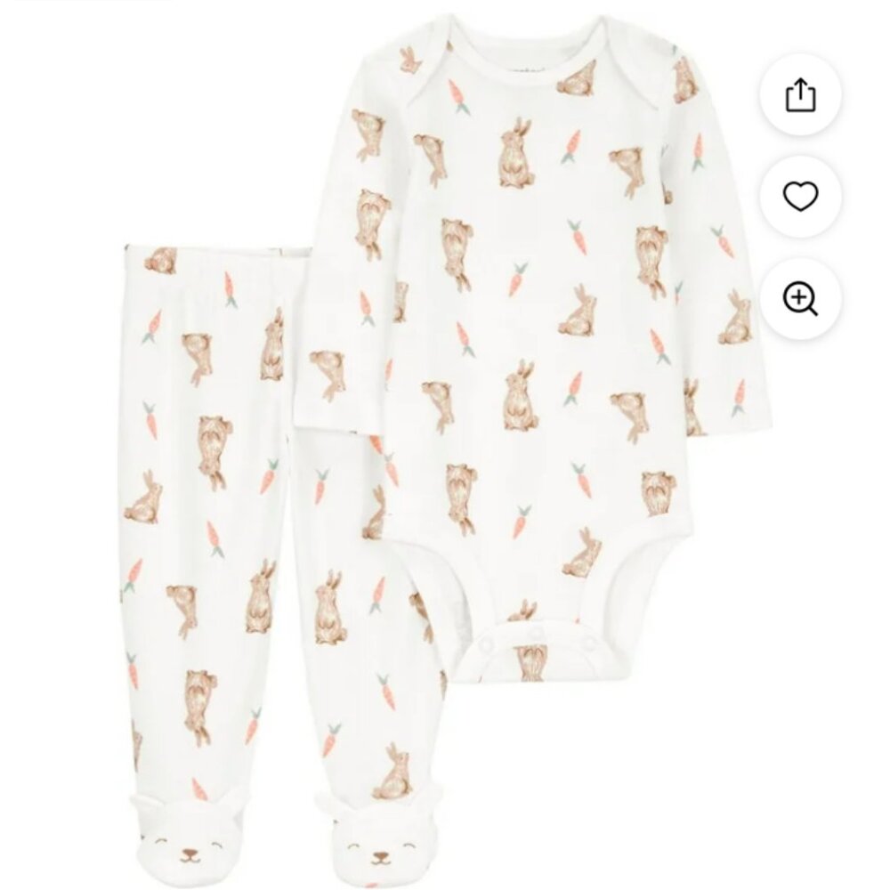 Carter's Child of Mine Baby Unisex Easter Footed Outfit Set